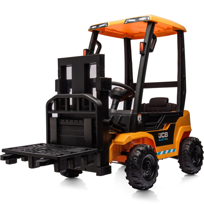 Hikiddo Licensed JCB Kids Ride on Forklift Car, 12V RideOn